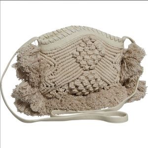 NWT Cleobella Handwoven Macrame Crossbody Bag